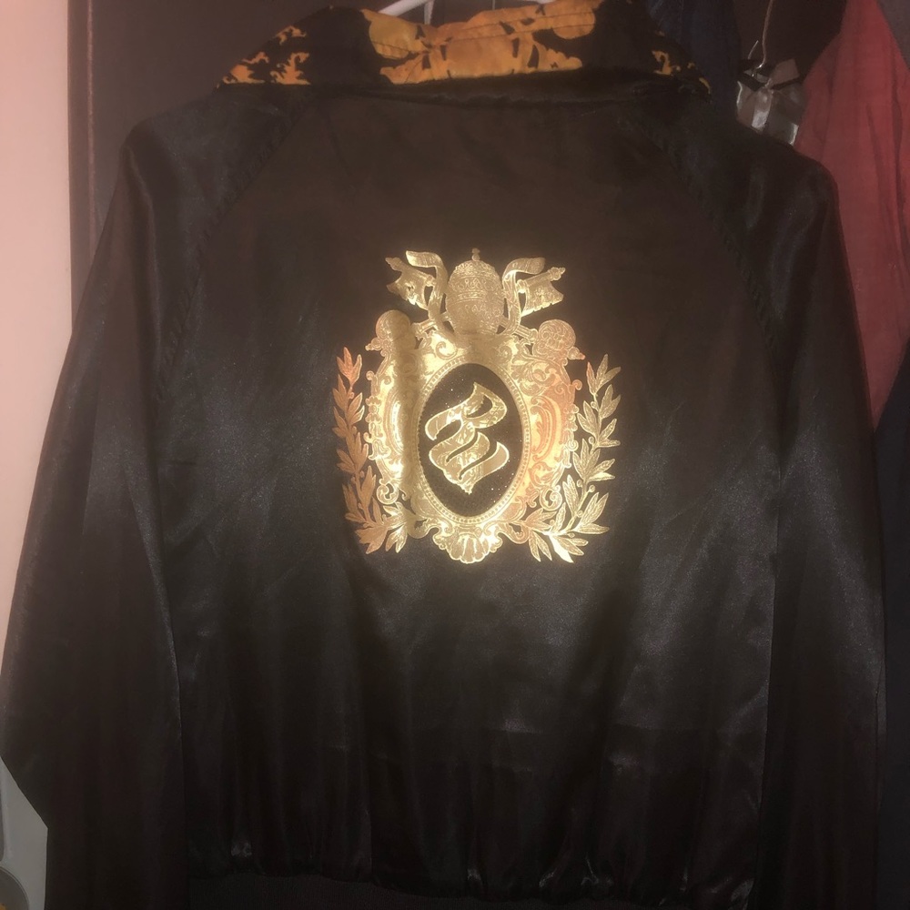 Beautiful Black and Gold Bomber Jacket